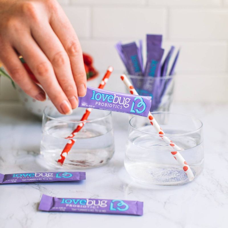 LoveBug Probiotics Tiny Tummies 30pk Infant & Baby Probiotic Supplements for 6-12 Months