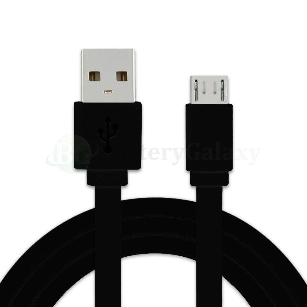 1-100 Lot Micro USB Flat Noodle Cable for  Galaxy S S2 S3 S4 S5 S6 S7