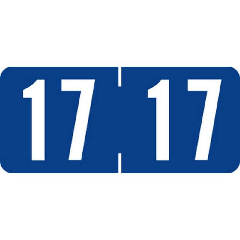 Tab Products Compatible "17" Yearband Labels, Vinyl Stock. 1/2" X 1-1/8" - Roll of 500