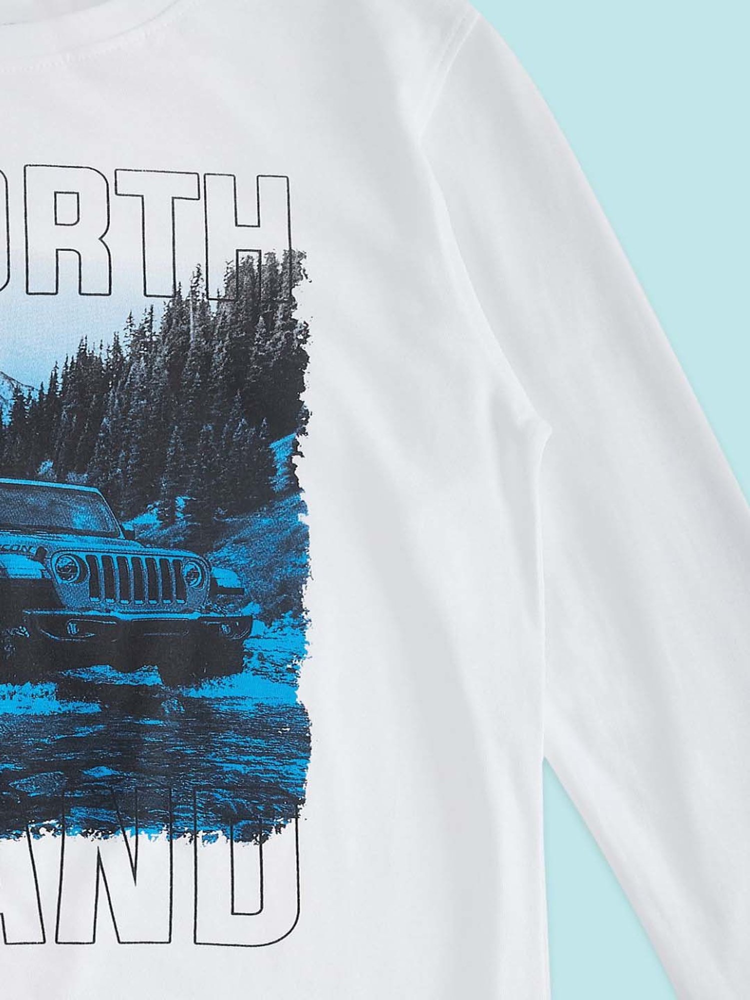 Pantaloons Baby Kids White Cotton Printed Full Sleeves T-Shirt