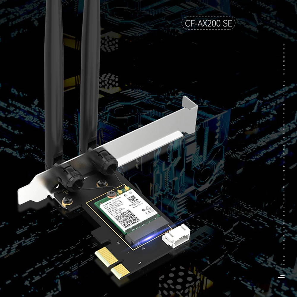 3000Mbps WiFi 6 PCI-E Network Card 802.11AX/AC Dual Band 2.4G/5GHz Wireless for Intel AX 200 PCI Express WiFi Bluetooth Adapter