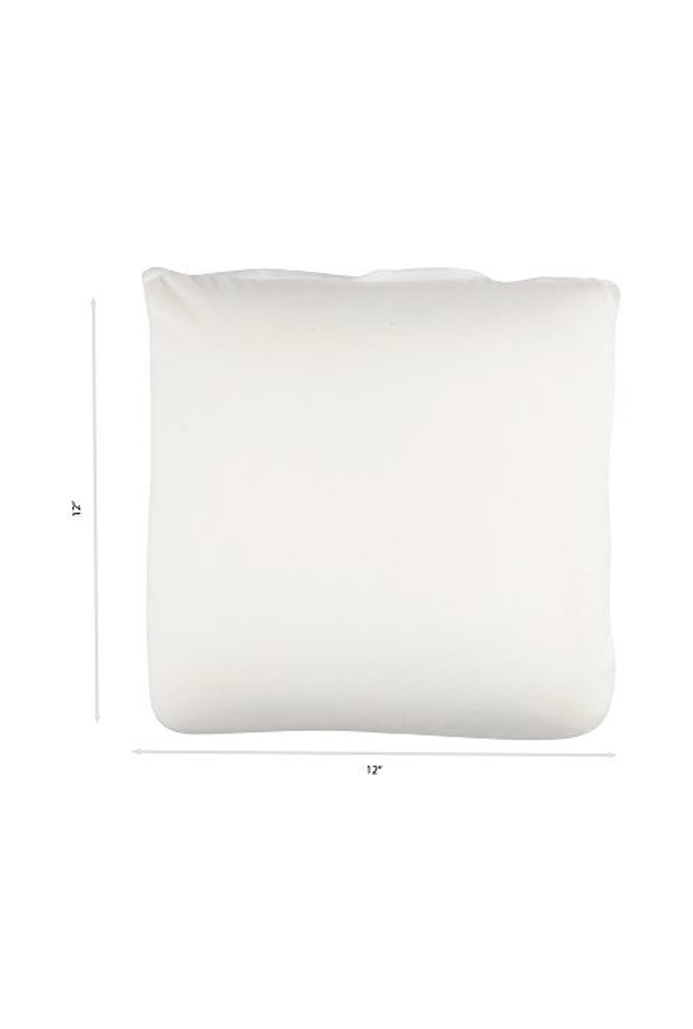 The White Willow White Solid Memory Foam Cushion - Set of 1