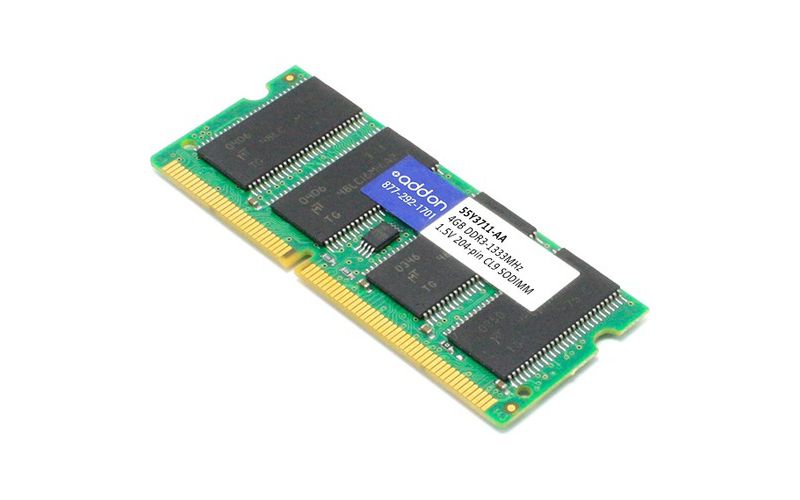 AddOn AA1333D3S9/4G x1 Lenovo 55Y3711 Compatible 4GB DDR3-1333MHz Unbuffered Dual Rank 1.5V 204-pin CL9 SODIMM