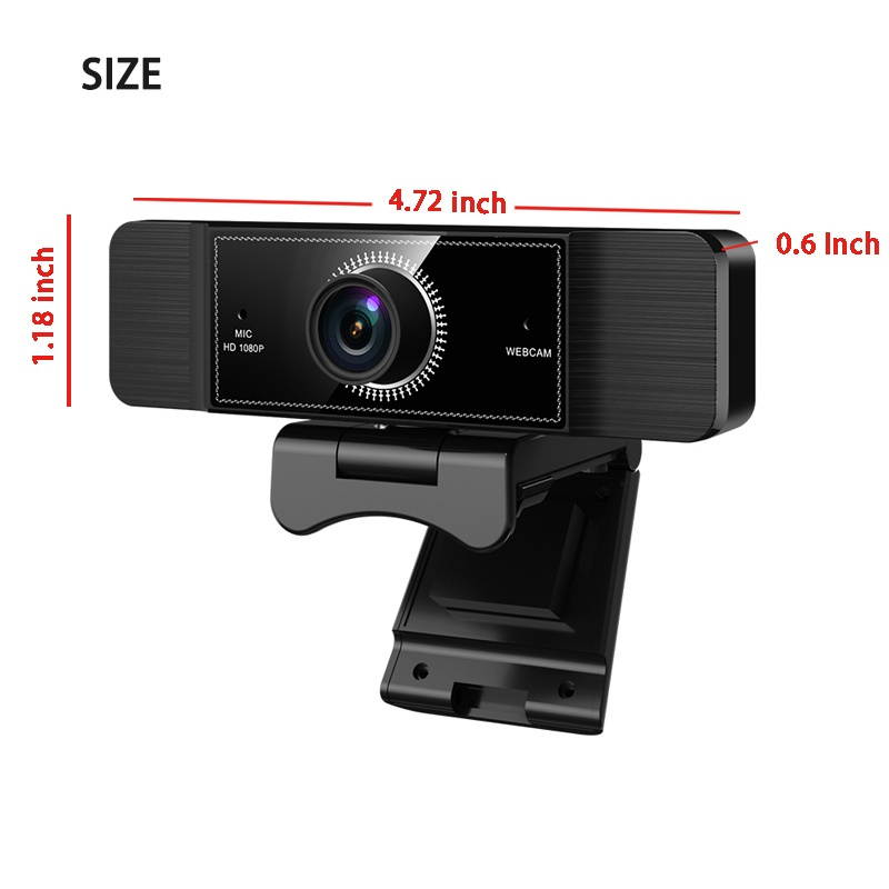 1080P Full HD Webcam for PC or Laptop Video Calling USB Web Cam with Microphone