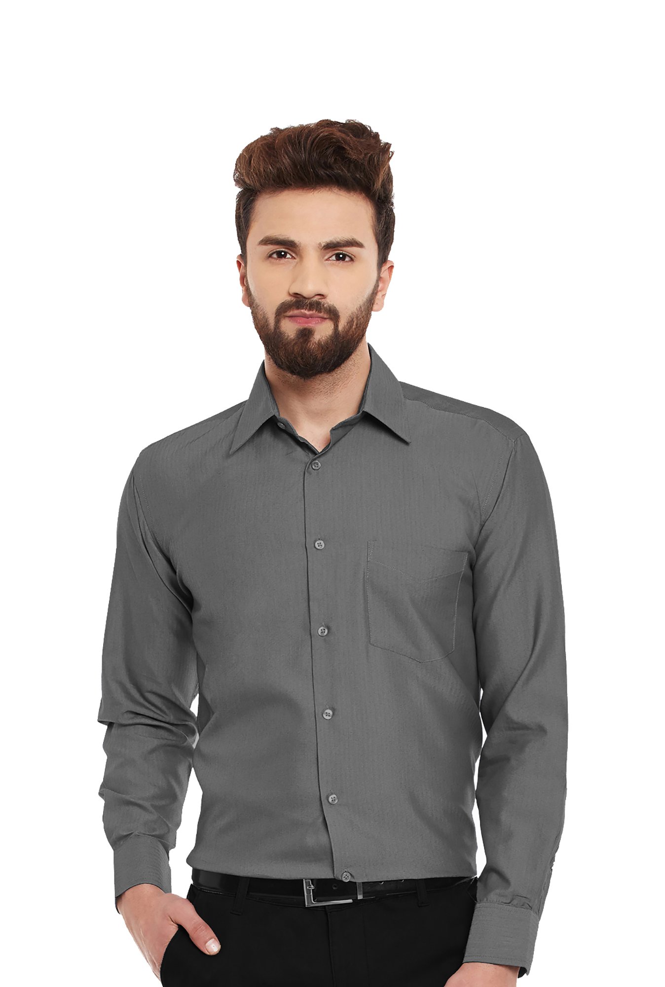 Hancock Grey Slim Fit Shirt