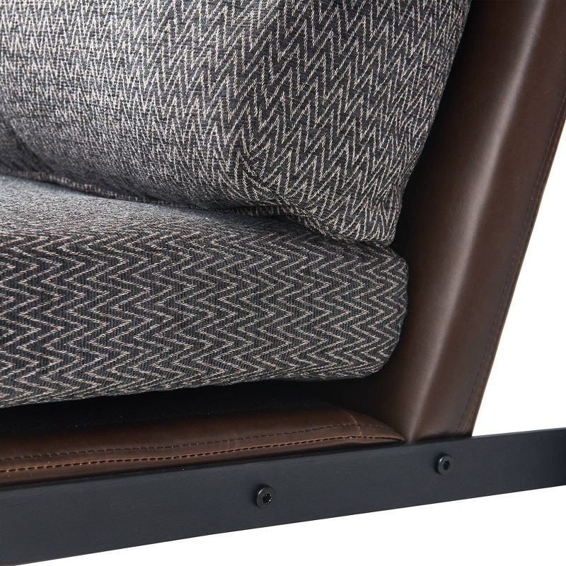 24" Amelie Mid-Century Modern Armchair Distressed Gray - Adore Décor