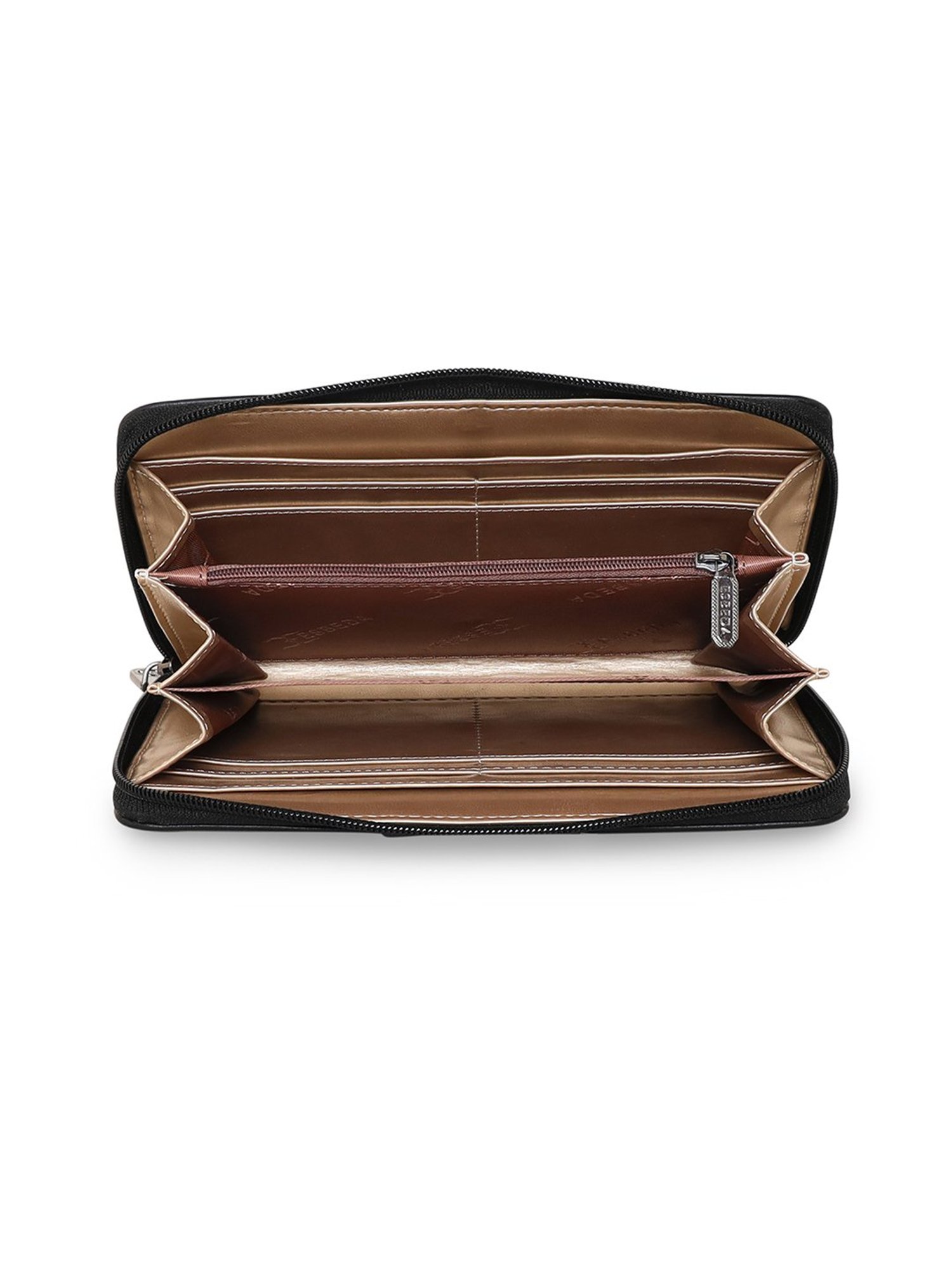 Louis Philippe Brown Casual Leather Money Clip Wallet for Men