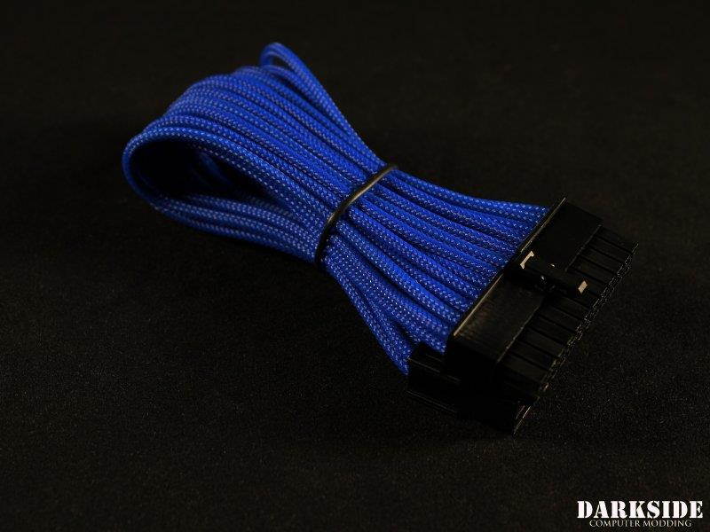 Darkside 24-Pin ITX 7" (20cm) HSL Single Braid Extension Cable - Blue (DS-0635)