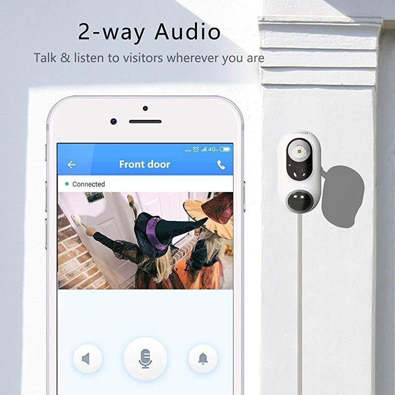 Outdoor Camera with Light, 1080p HD, Wi-Fi Home Security Camera, No Subscription, Customized Motion Zone, Motion Detection, Night Vision, Two-Way Audio and Siren Alarm