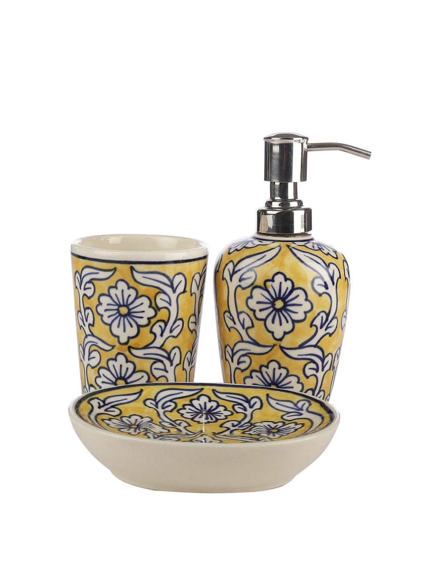 VarEesha Aztec Multicolor Ceramic Bath Accessories - Set of 2