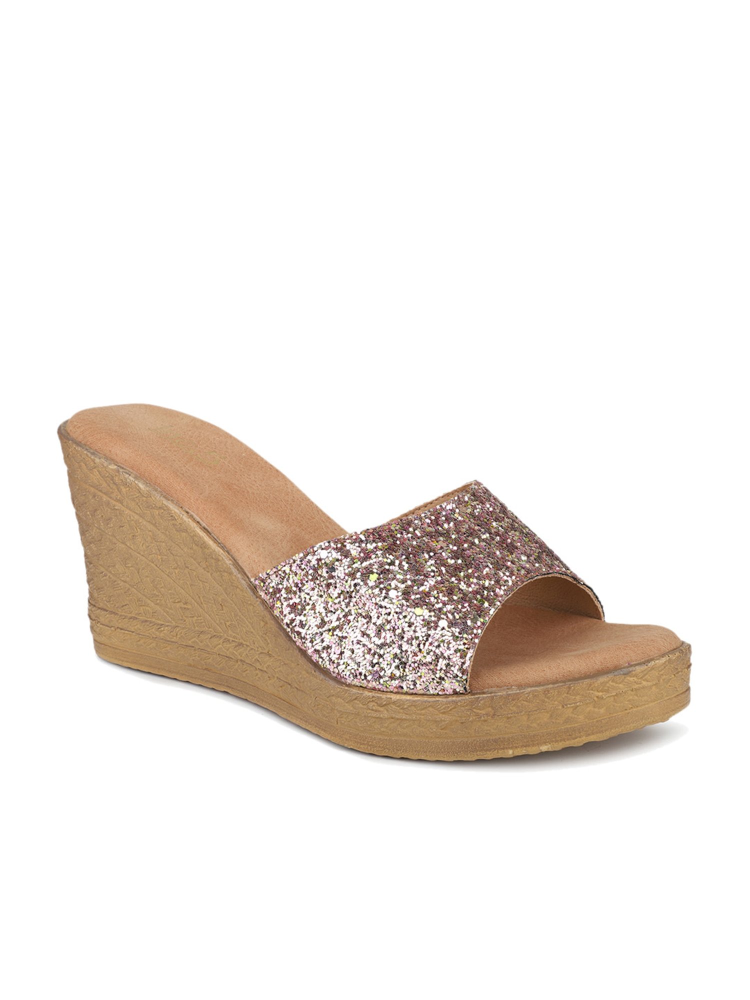 Inc.5 Women's Rose Gold Casual Wedges
