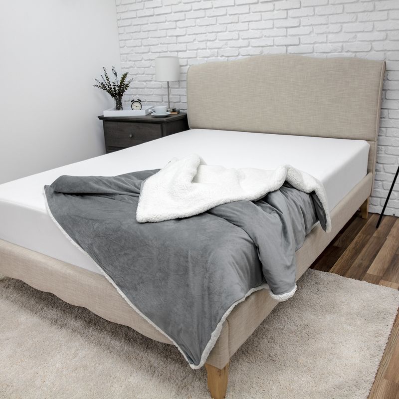 SensorPEDIC 15lb. Serenity Weighted Blanket with Removable Cover with Sherpa and Plush Fabrics