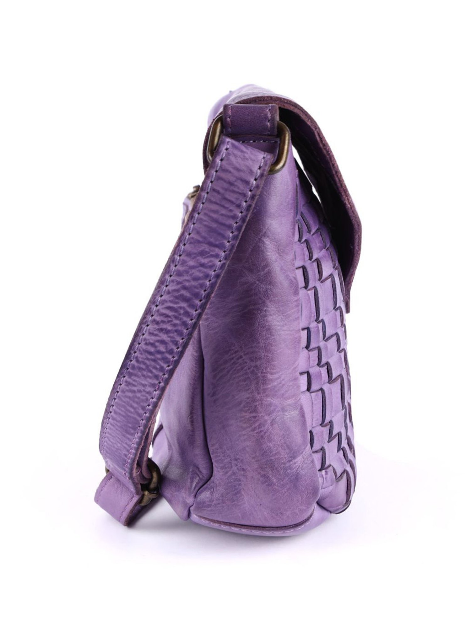 KOMPANERO Mia Lavender Leather Textured Sling Handbag