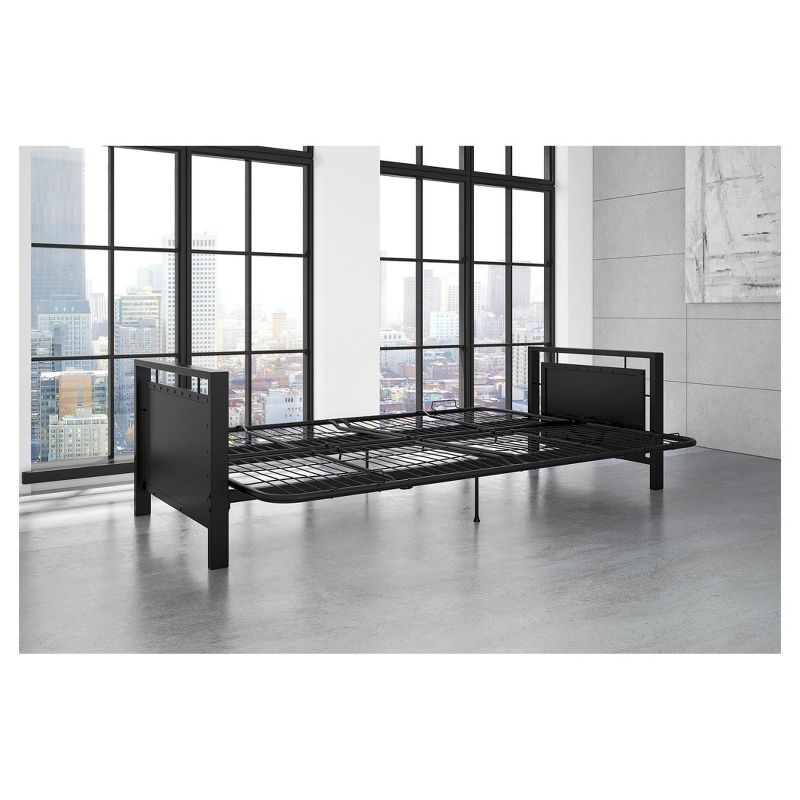 Henley Metal Arm Futon Frame Black Metal - Dorel Home Products