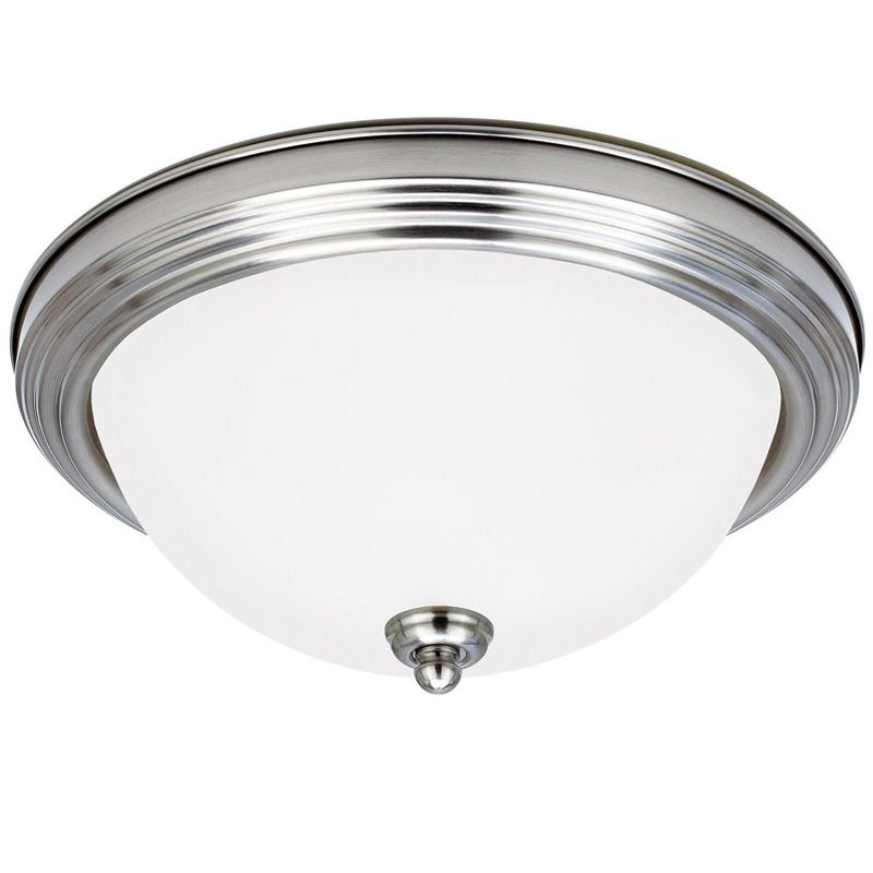 Generation Lighting Geary 1 light Brushed Nickel Ceiling Fixture 7716493S-962