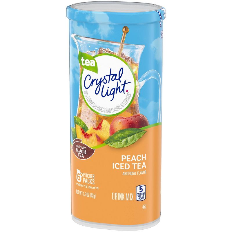 Crystal Light Peach Iced Tea Drink Mix - 6pk/0.25oz Pouches