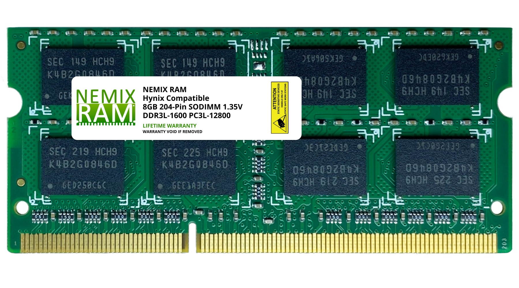 HMT41GS6AFR8A-PB Hynix Replacement 8GB DDR3L-1600 PC3L-12800 Non-ECC Unbuffered Memory by NEMIX RAM