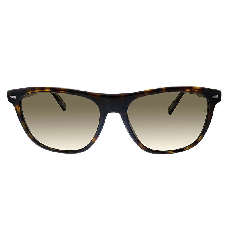 Ermenegildo Zegna  52M Unisex Rectangle Polarized Sunglasses Dark Havana 57mm