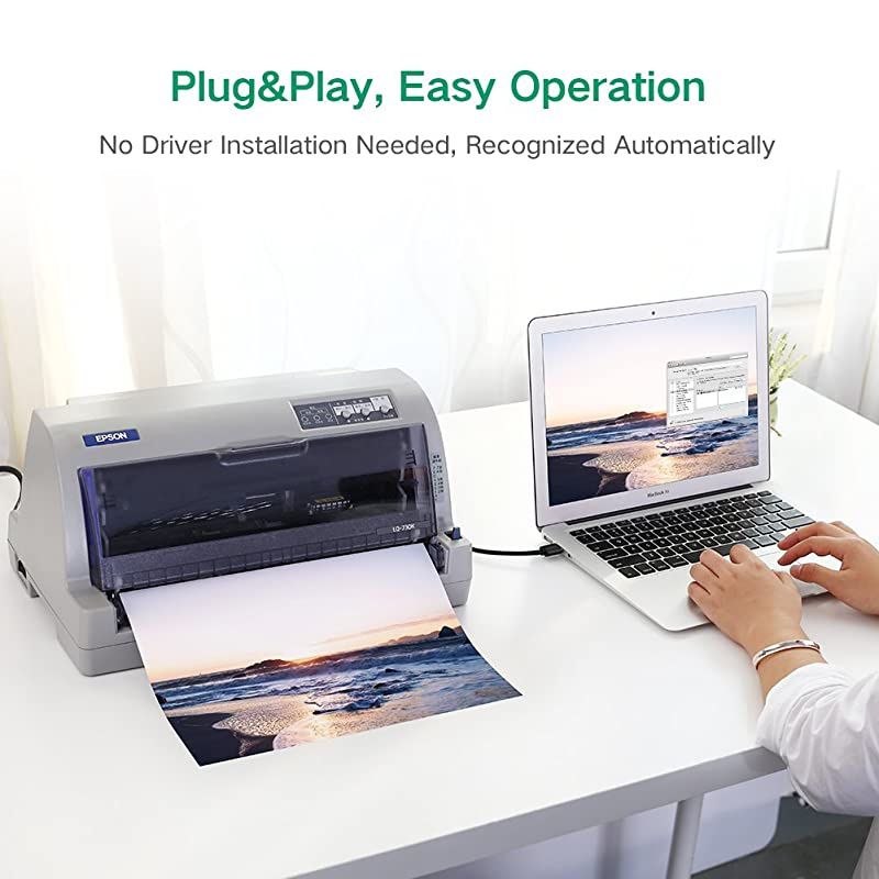 Printer Cable USB Active Repeater USB 20 A to B Male Printer Scanner Cable Compatible for PC Mac HP Canon Lexmark Epson Dell Xerox Samsung etc 30FT