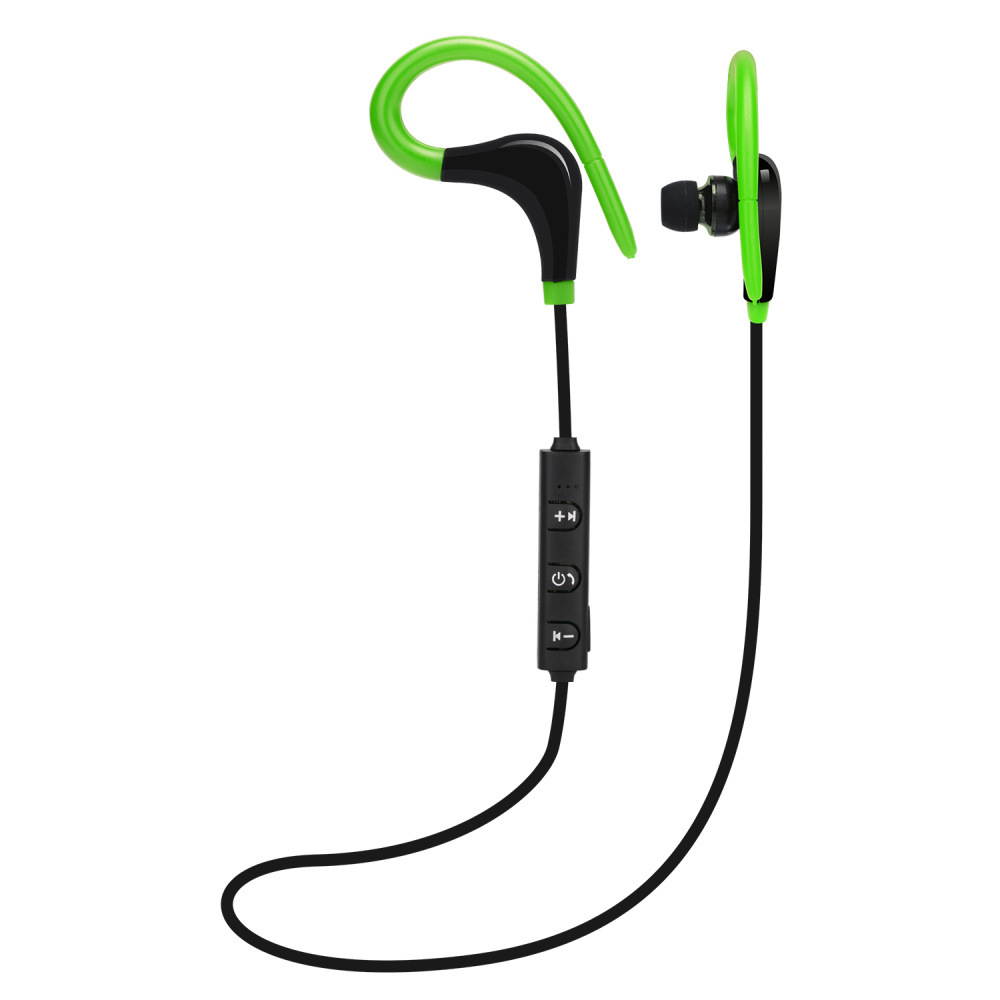 Jansicotek AX-01 Bluetooth Wireless Earphone Headset Sport Stereo Headphone Music MP3 Playing Noise Reduction Headset for Mobile Phone- Green