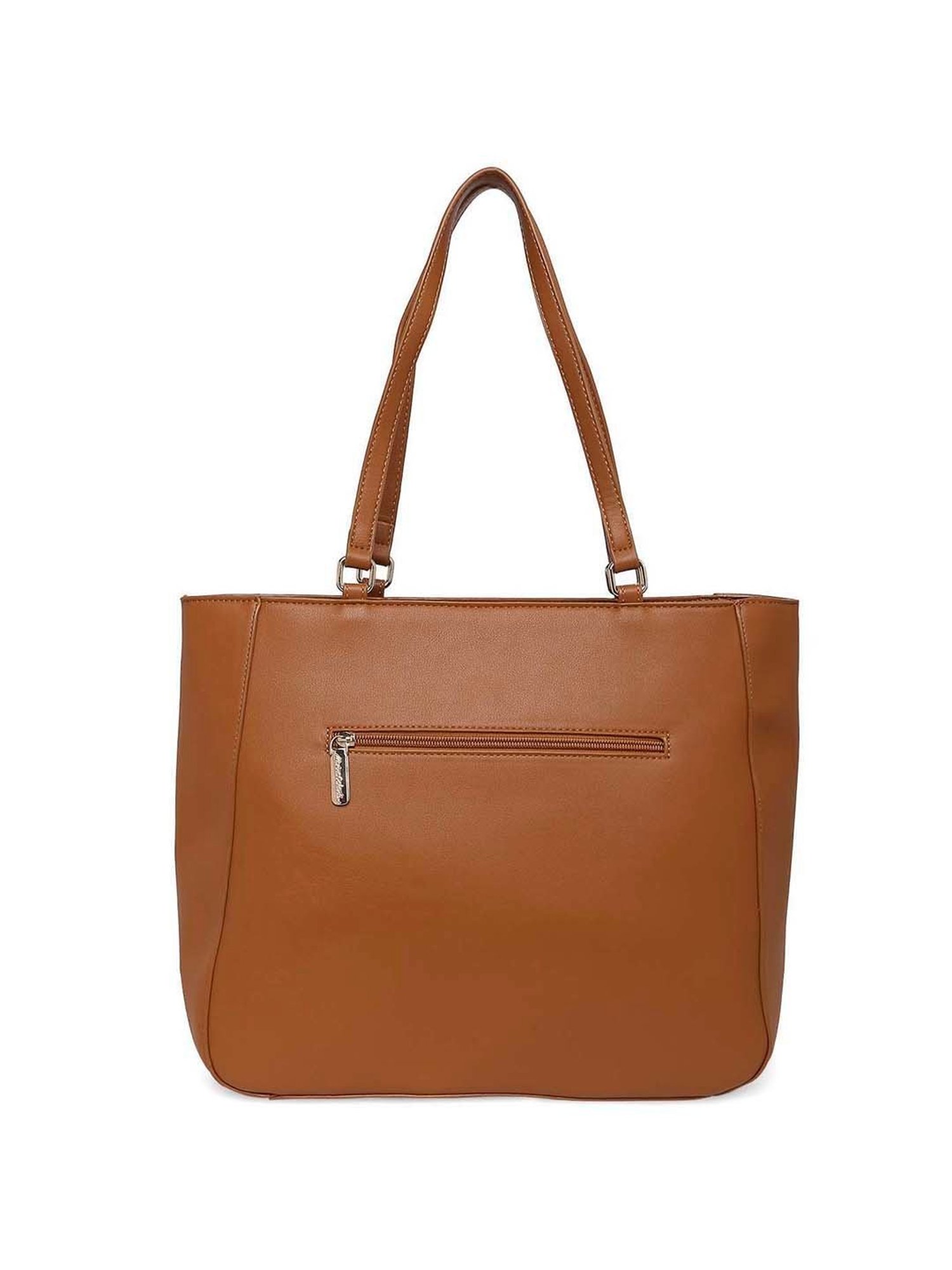Marina Galanti Brown Solid Medium Tote Handbag