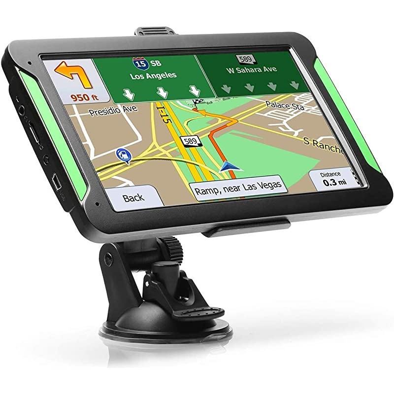 GPS Navigation for Car,  7&rdquo; Touch Screen 8GB Real Voice Spoken Turn-by-Turn Direction Reminding Navigation System for Cars, Vehicle GPS Satellite Navigator with Free Lifetime Map Update (Black)
