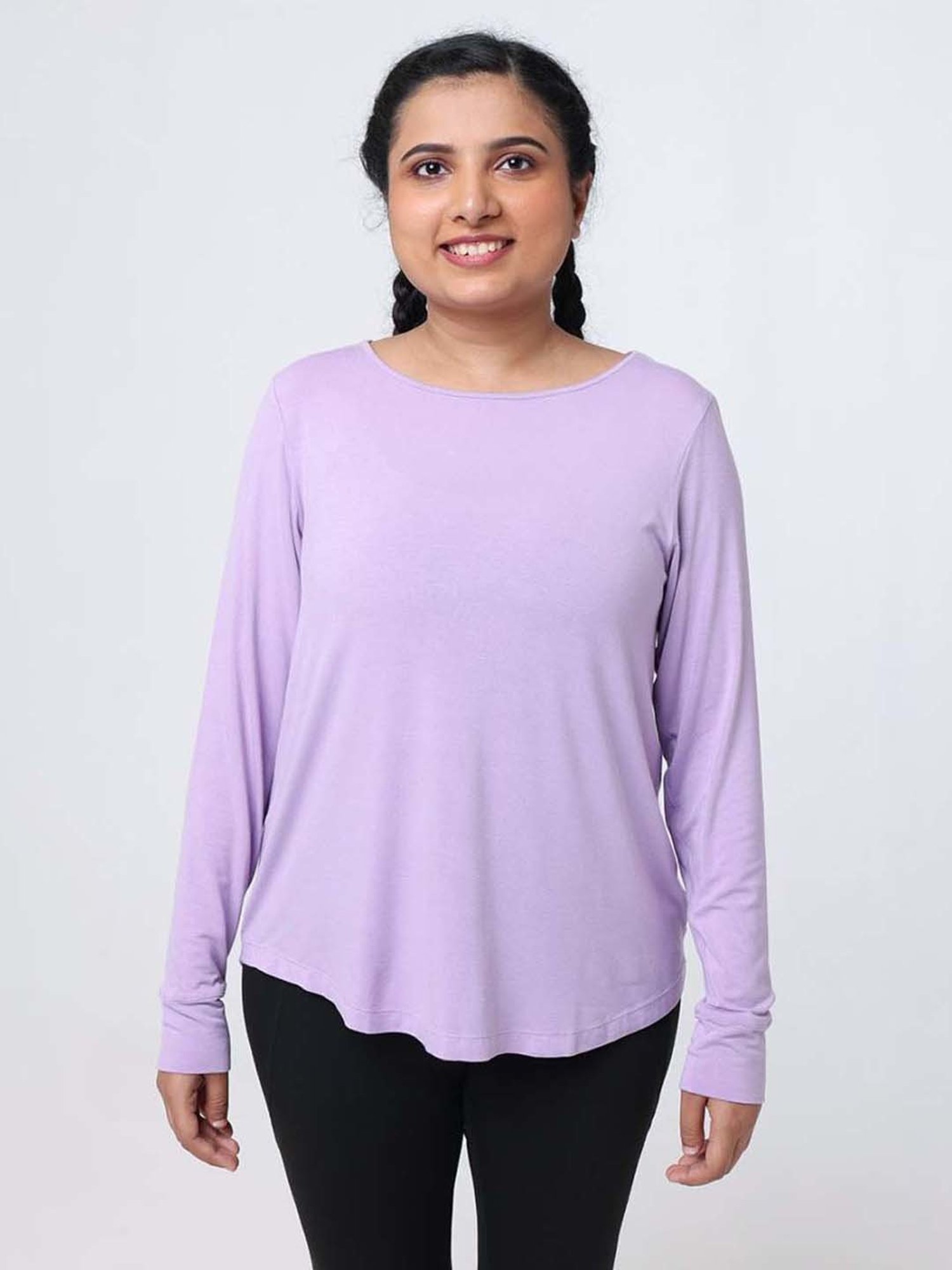 BlissClub Purple Regular Fit Sports T-Shirt