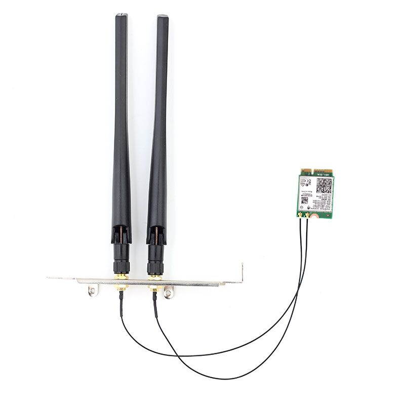 Weastlinks 3000Mbps Bluetooth 5.0 Wireless AX201NGW Wifi Desktop Kit Antenna For NGFF/M.2 CNVIo2 Intel AX201 Wi-Fi6 Network Card