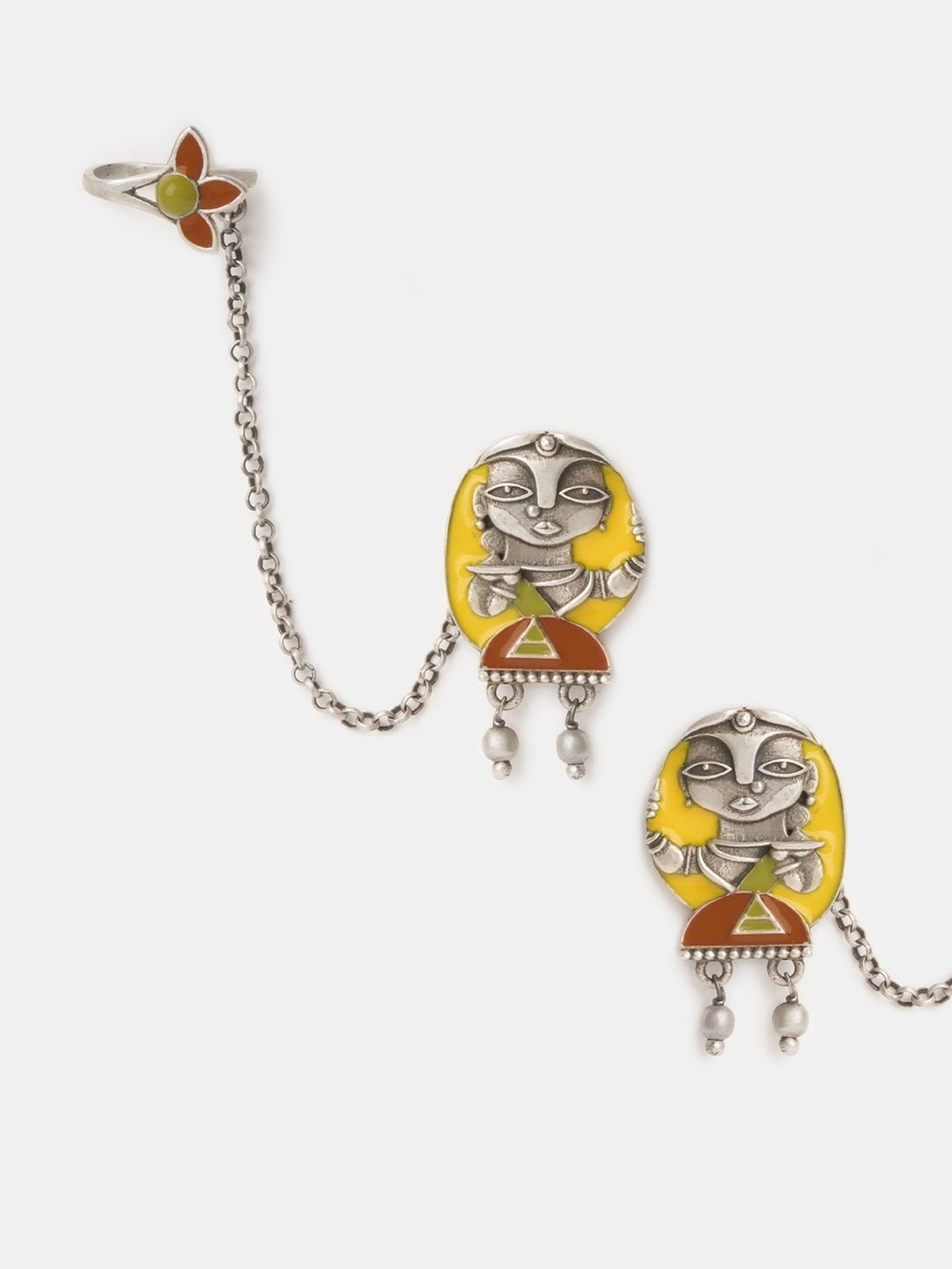 Clara 92.5 Sterling Silver Lily Earrings for Women