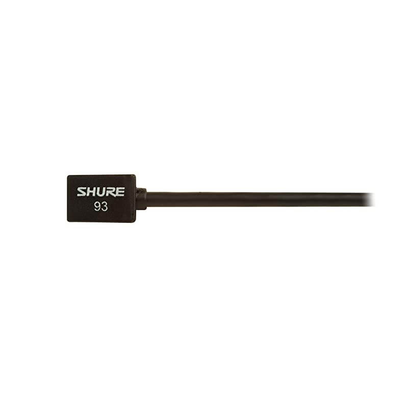 WL93-6 Series Subminiature Condenser Lavalier Microphones, WL93-6 Black, with 6-foot (1.9 m) Cable