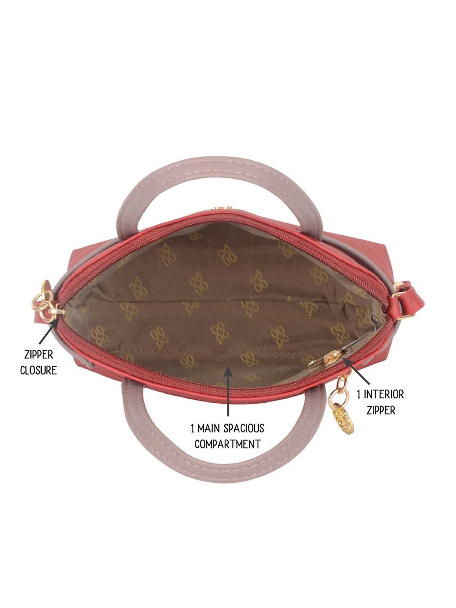 ZOUK Kashmir Blooms Classic Multicolor Printed Medium Handbag