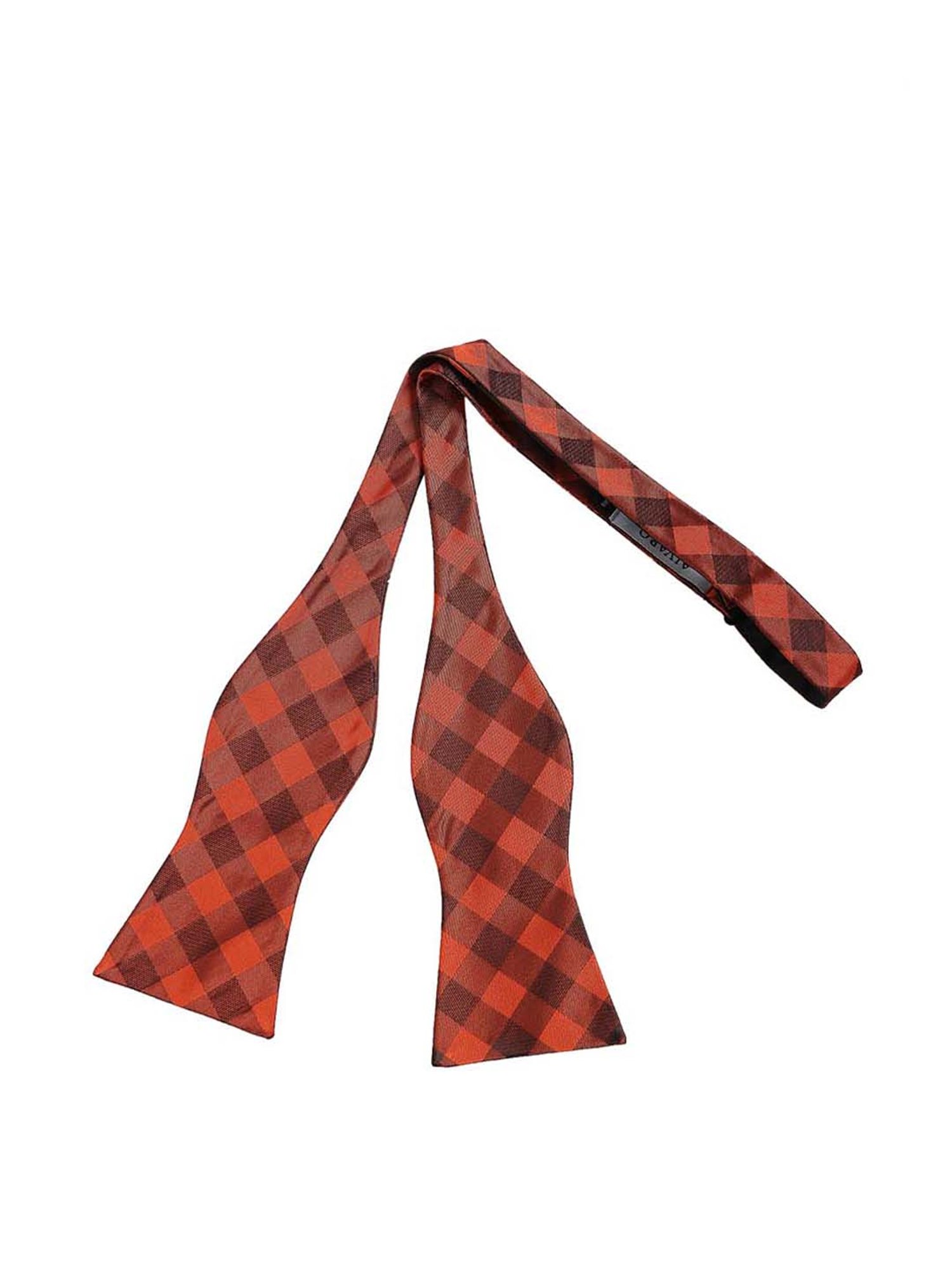 Alvaro Castagnino Brown Checks Bow Tie