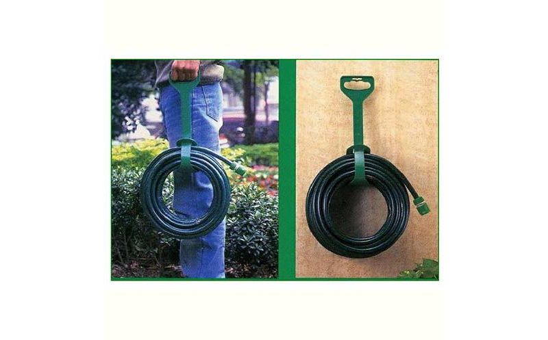 LB International Set of 2 Green Flat Hose Reel Holder Outdoor Garden Carriers 23"