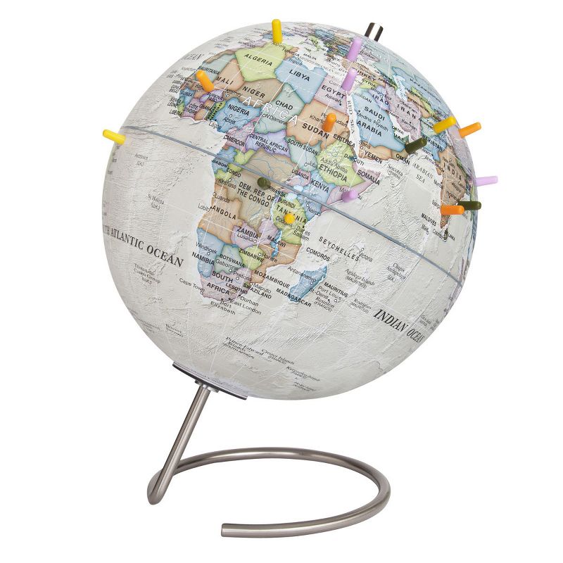 9" Magnetic World Globe Antique Ocean - Waypoint Geographic