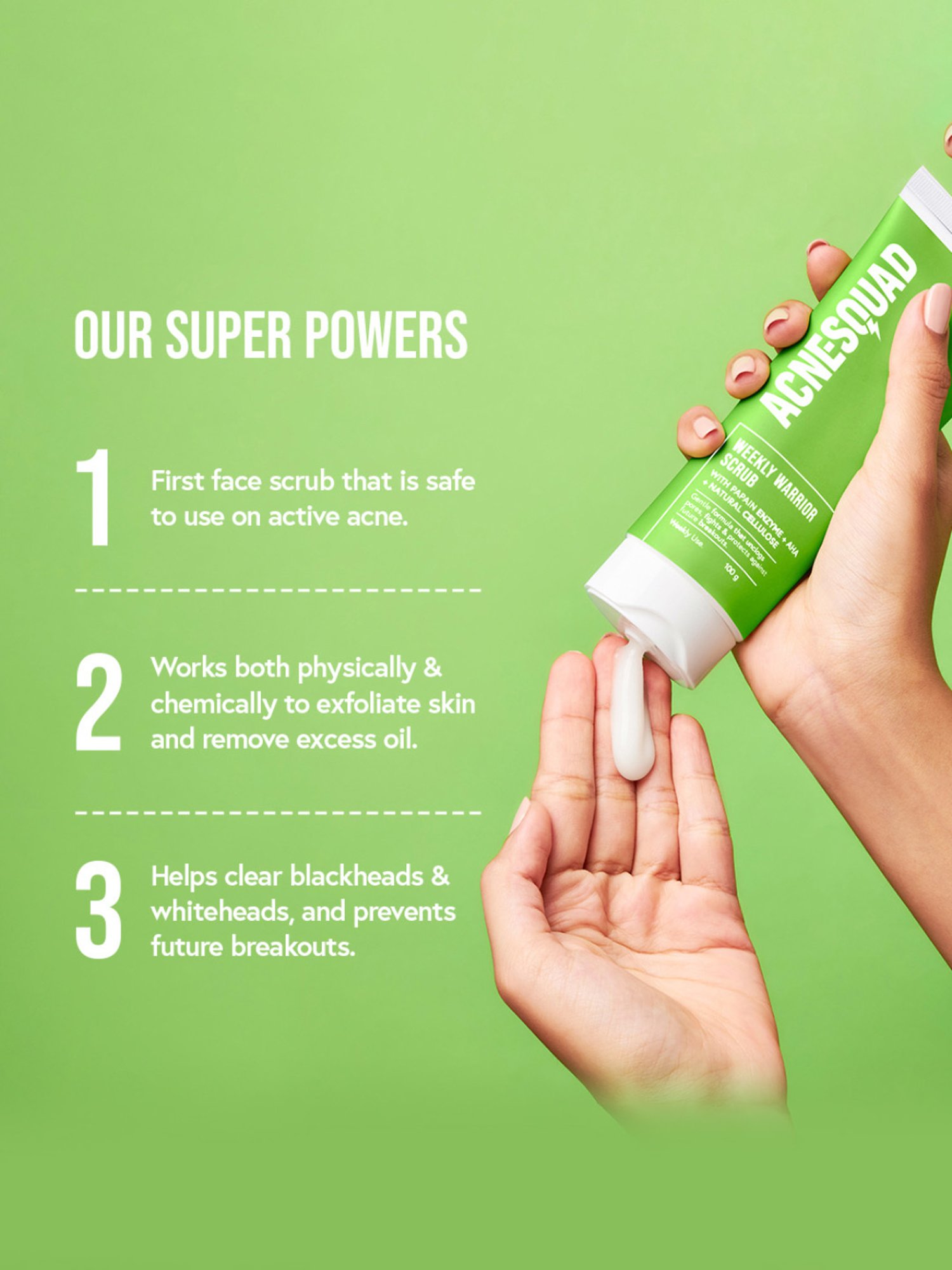 Acne Squad Weekly Warrior Scrub - 100 gm