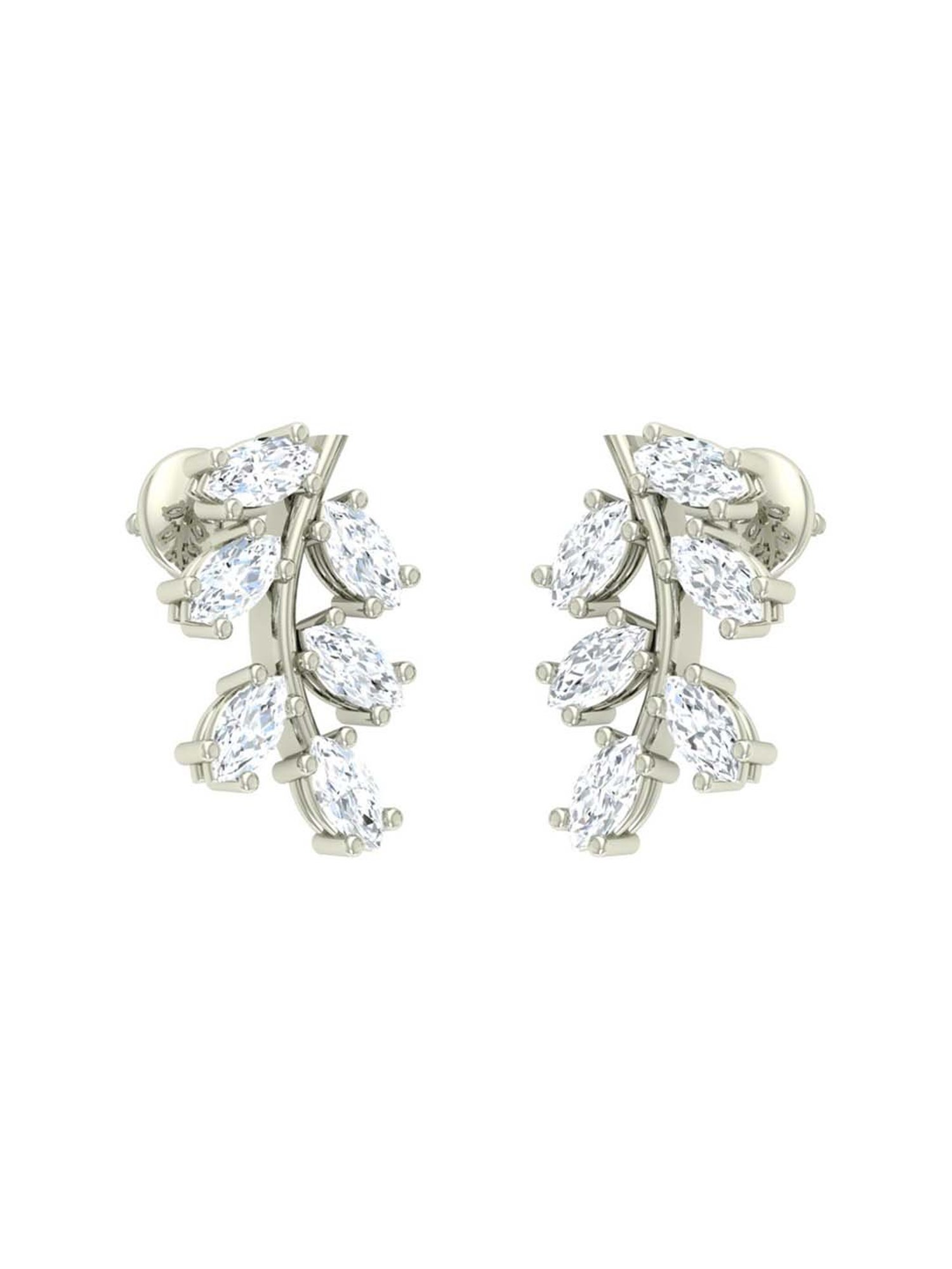 Clara Leaf 92.5 Sterling Silver Earrings