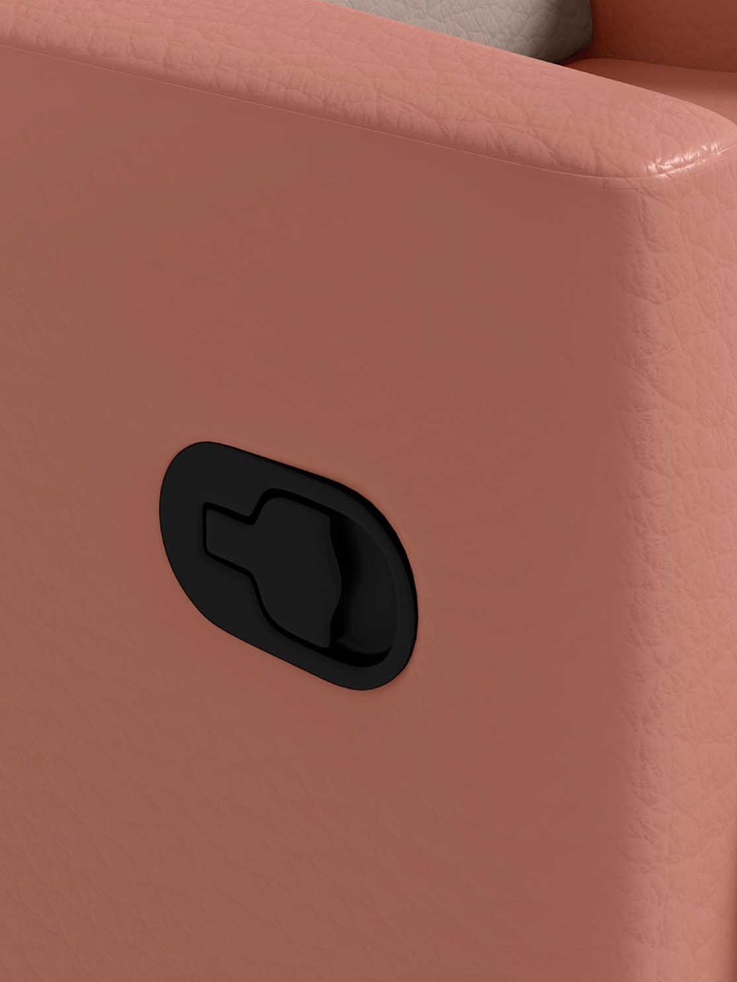 Durian Berry Black Premium Leatherette 2 Seater Sofa