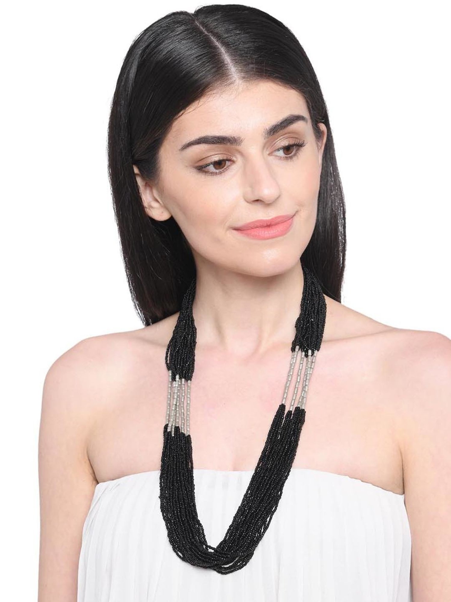 Imli Street Black & Silver Necklace