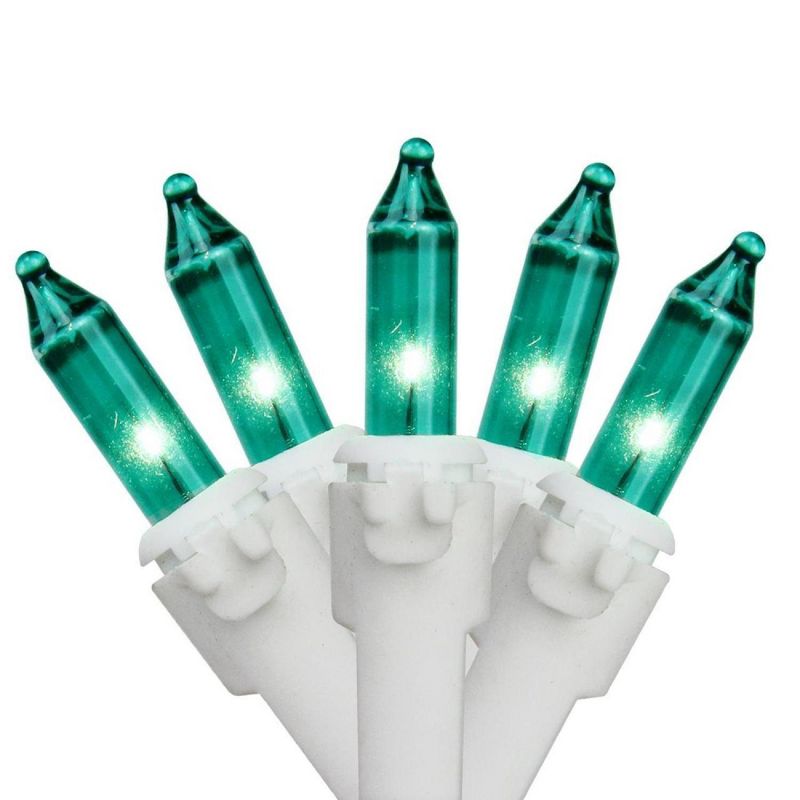 Brite Star 50ct Mini Christmas Lights Teal - 24.6' White Wire