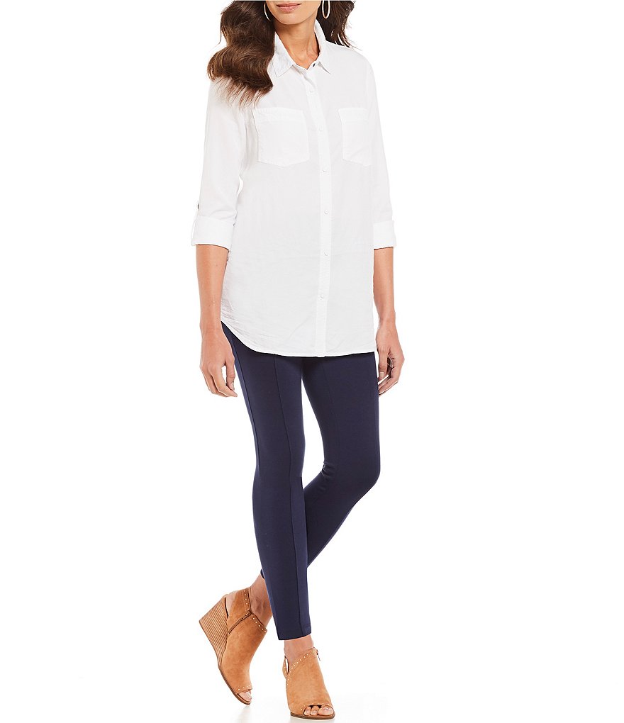 Intro Petite Size Bella Solid Double Knit Slim Her Leggings