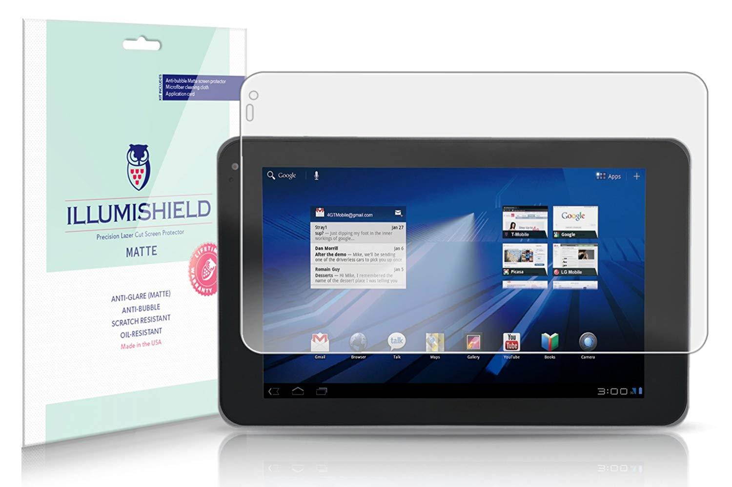 iLLumiShield Matte Screen Protector Compatible with LG G-Slate (T-Mobile)(2-Pack) Anti-Glare Shield Anti-Bubble and Anti-Fingerprint PET Film