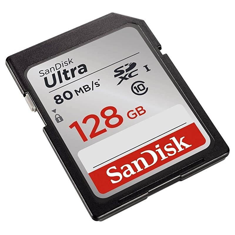 Ultra 128GB SDXC UHSI Memory Card up to 80MBs SDSDUNC128GGN6IN Black