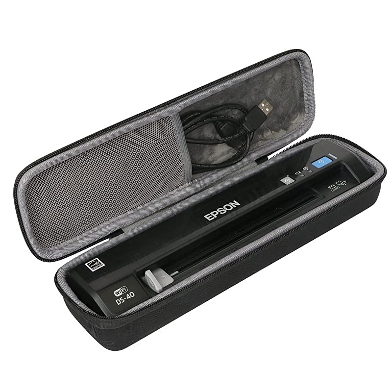 Hard Travel Case for Epson Workforce DS-40 Wireless Portable Document Scanner by