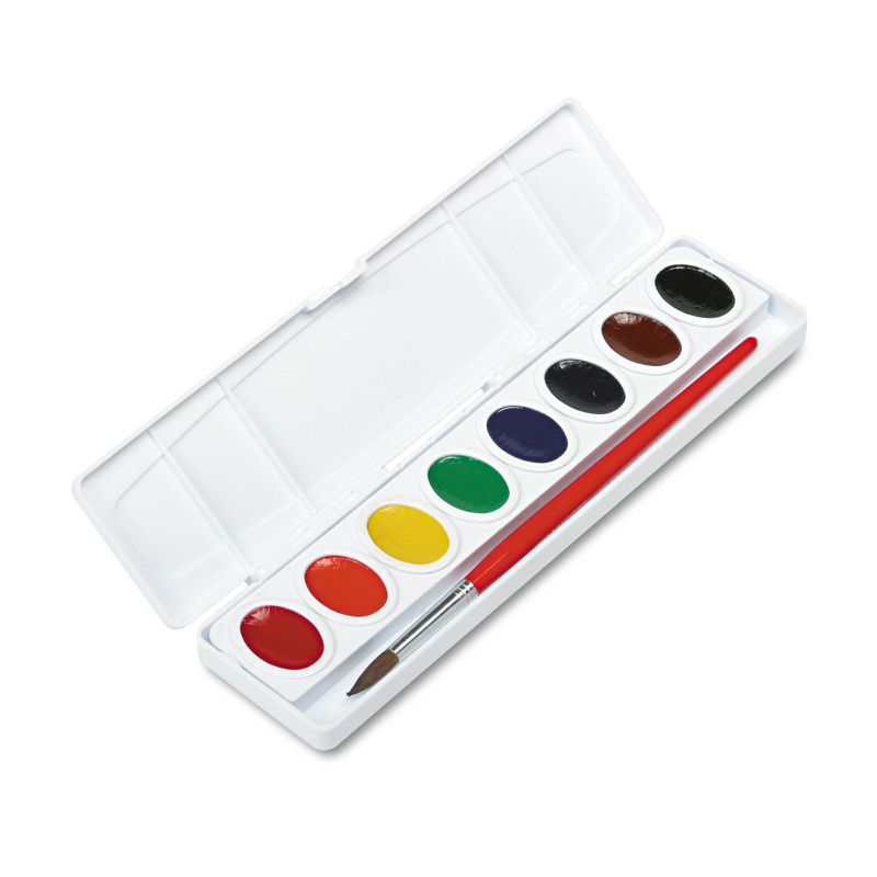 Prang Professional Watercolors 8 Assorted Colors Oval Pans 00800