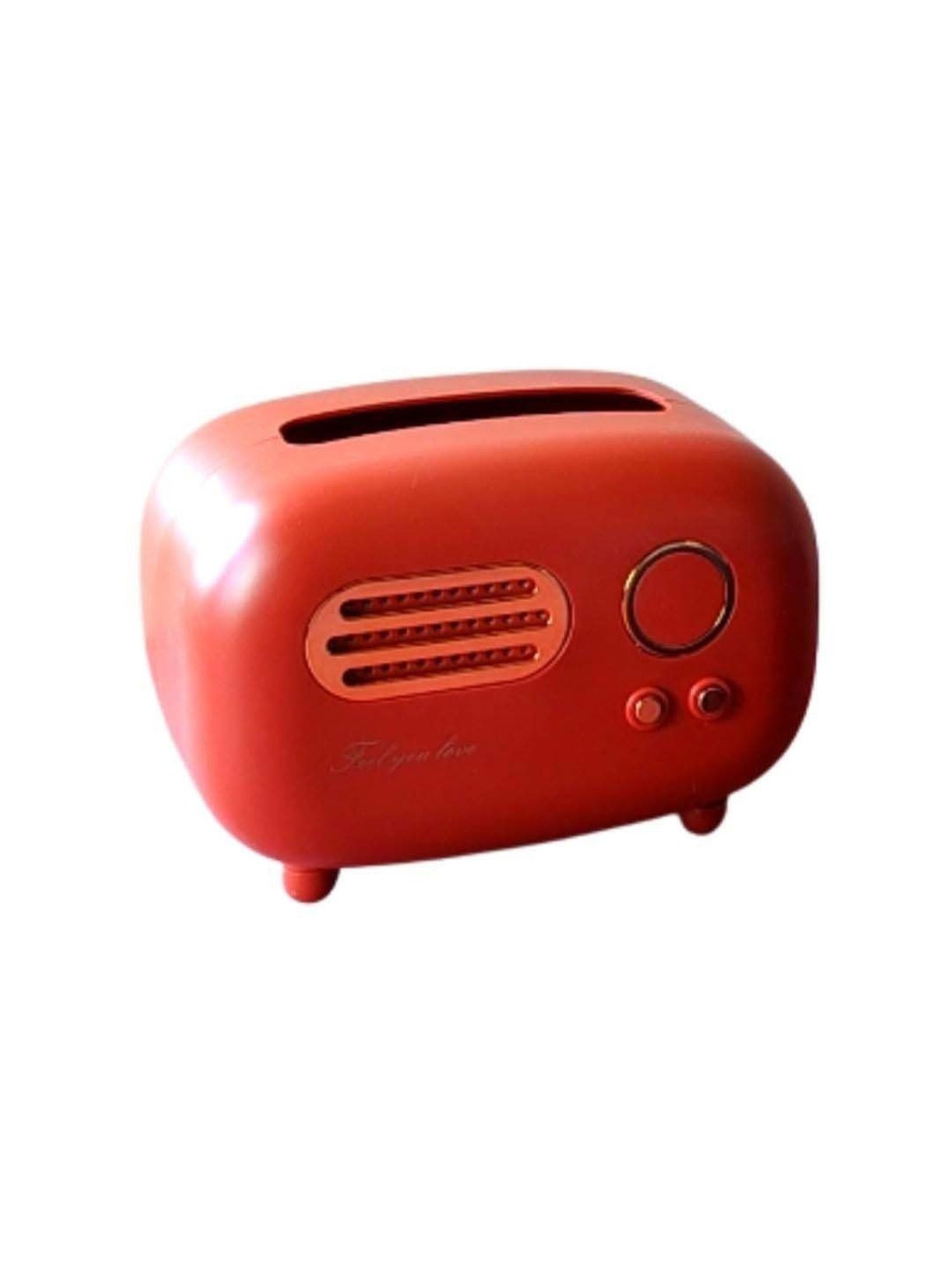 Nestasia Premium Quality Pvc Made Vintage Tangerine & Golden Tissue Box For Kitchen And Dining Room