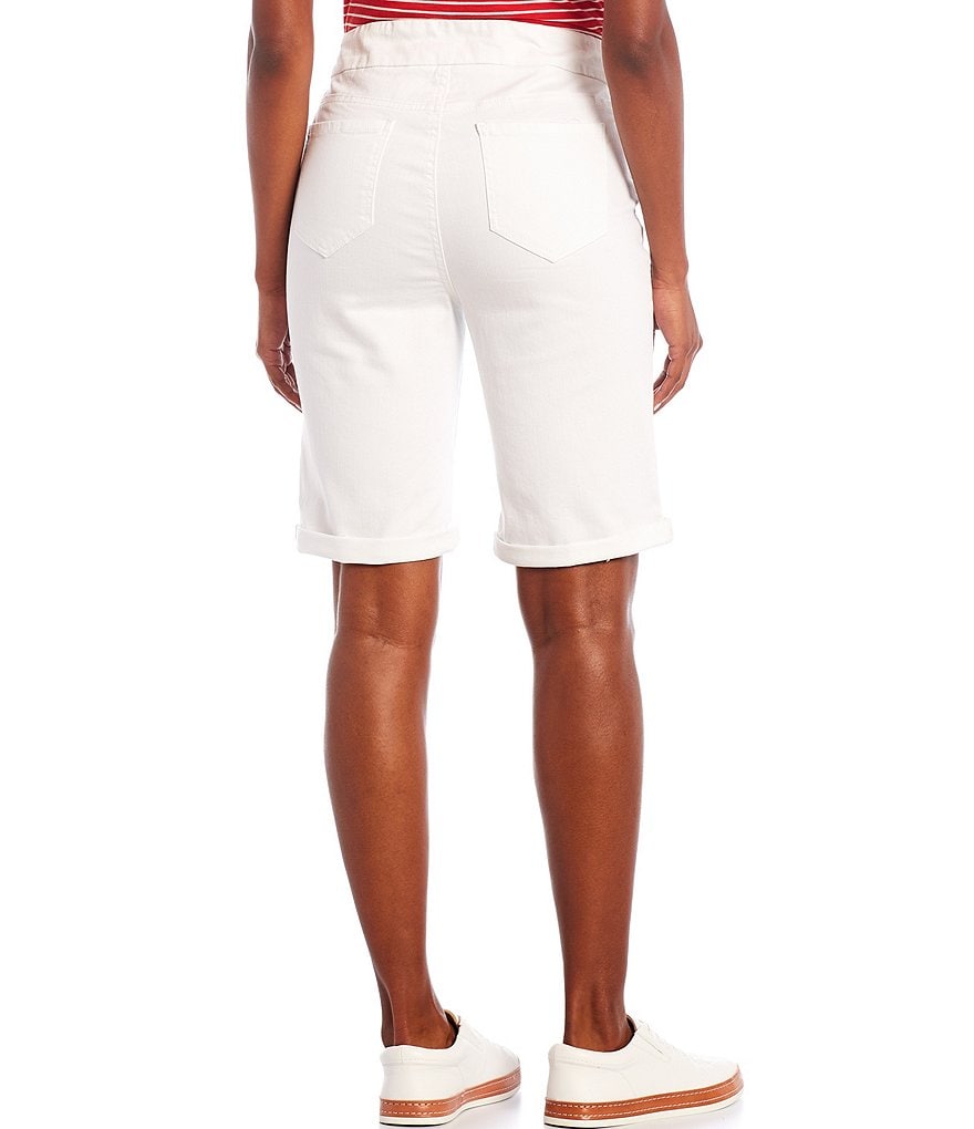 Westbound Petite Size the HIGH RISE fit Pull-On Bermuda Shorts