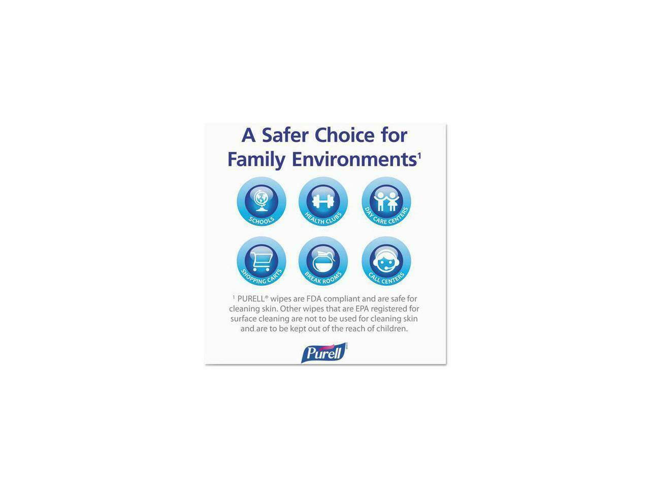 Gojo 911112CT Premoistened Sanitizing Wipes, Cloth, 5.78 in. x 7 in., 100-Canister, 12 Canisters-CT