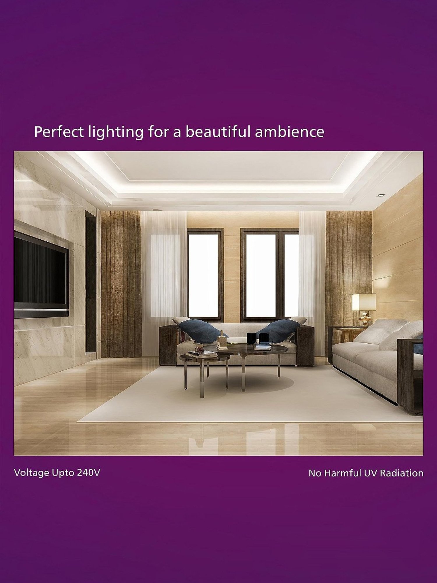 Philips LED Cove Light for Ceiling with 5 Mtr LED Strip for Home Decor Pack of 6 (Cool Day Light)