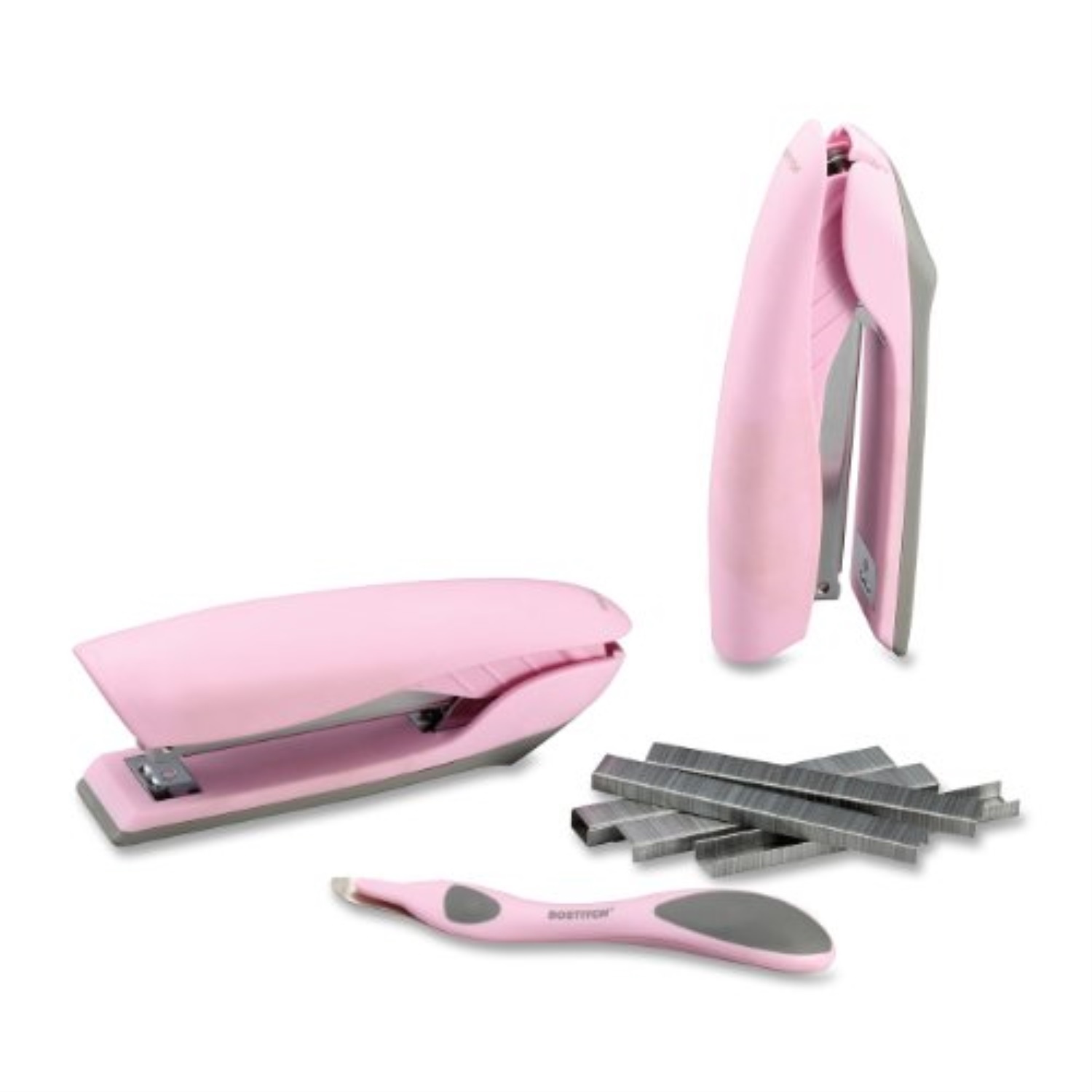 Bostitch Velvet No-Jam Stapler Value Kit, Includes Staples and Magnetic Staple Remover, Pink (B326-PP-VLT-PNK)