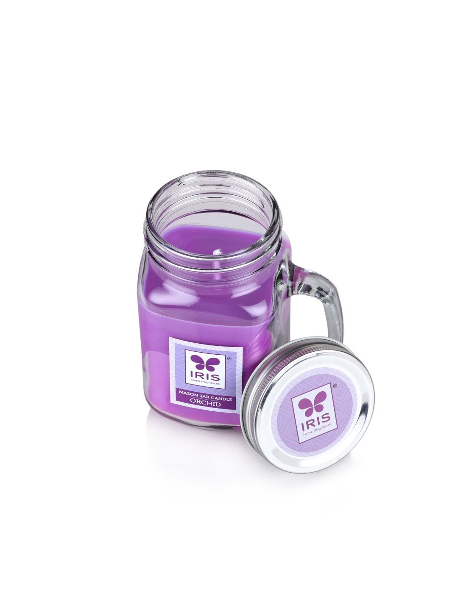 IRIS Purple Orchid Mason Jar Scented Candles